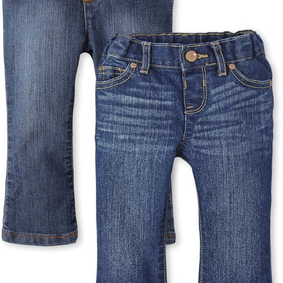 Comfy & Cute Bootcut Jeans for Baby Girls, Size 4T - 2-Pack for All Day Play - Picture 1 of 3